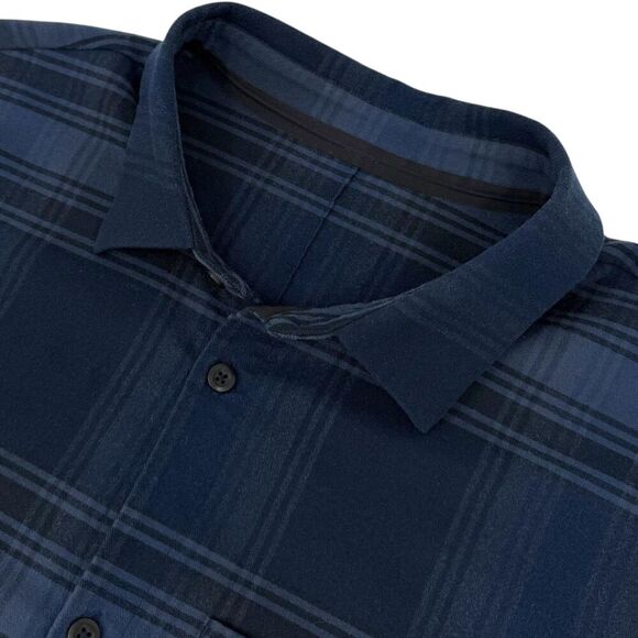 Lululemon Men's Mason Peak Plaid Flannel Blue XXL - Picture 4 of 12